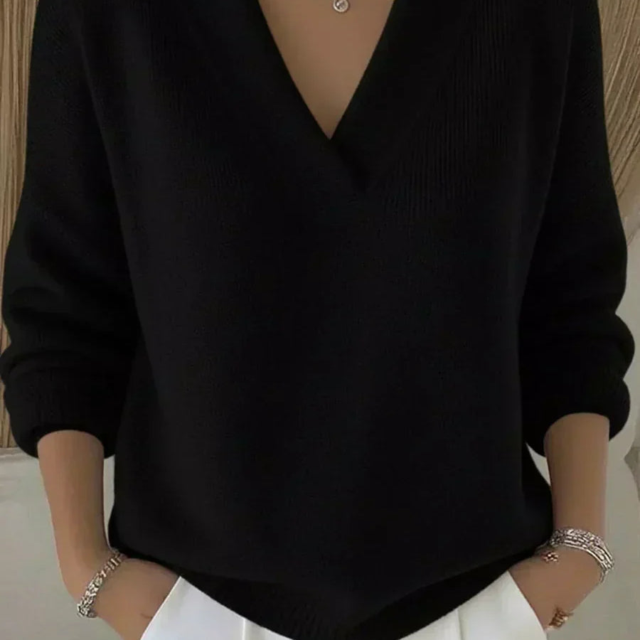 Erika | Maglione ampio con scollo a V — 4