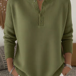 Waltraud | Maglione lavorato a maglia con abbottonatura Henley — 1