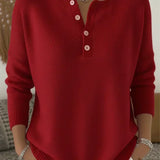 Waltraud | Maglione lavorato a maglia con abbottonatura Henley — 3