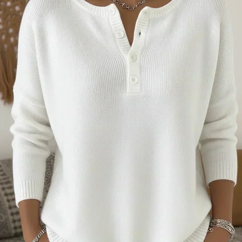Waltraud | Maglione lavorato a maglia con abbottonatura Henley — 6