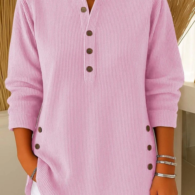 Lena | Tunica Henley con bottoni — 2