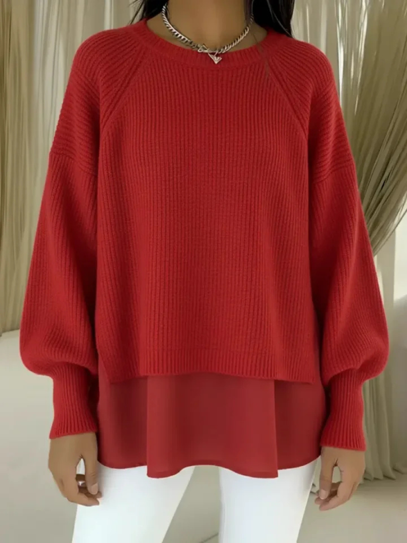 Gertrud | Maglione lavorato a maglia con look a strati — 2