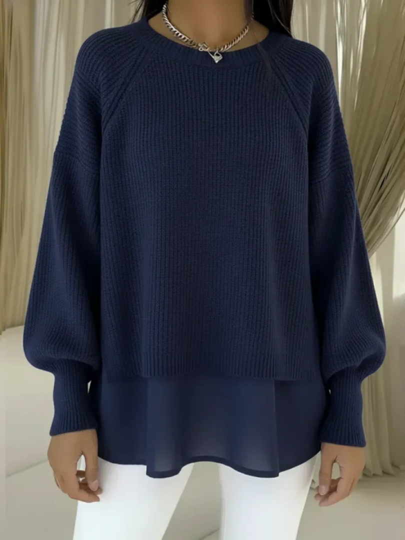 Gertrud | Maglione lavorato a maglia con look a strati — 3