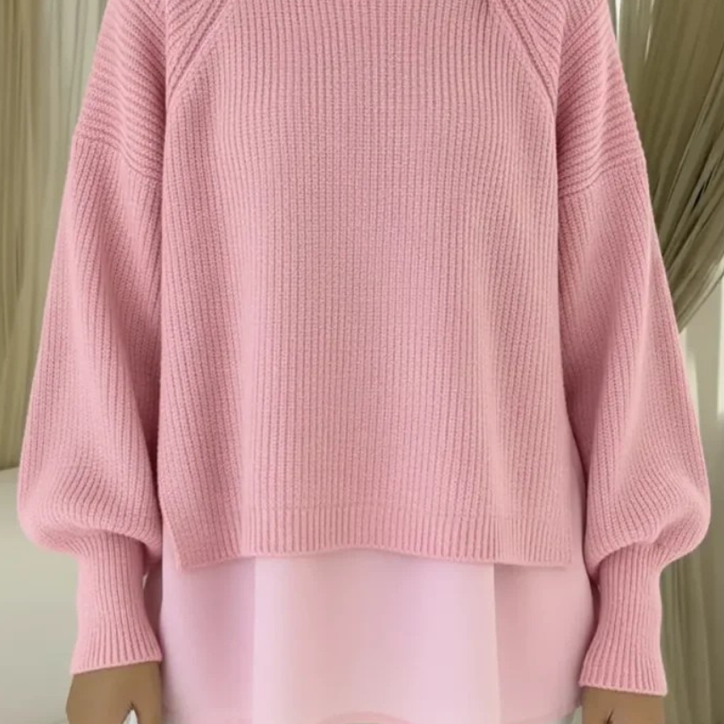 Gertrud | Maglione lavorato a maglia con look a strati — 4