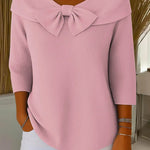 Renate | Maglia a coste con dettaglio fiocco — 2