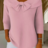 Renate | Maglia a coste con dettaglio fiocco — 2