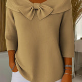 Renate | Maglia a coste con dettaglio fiocco — 3