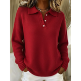 Helga | Maglione morbido con colletto polo — 3