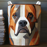 Boxer patchwork – Cesto portabiancheria trapuntato Valentina Siena