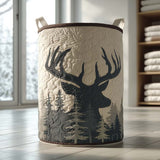 Cervo nel bosco – Cesto portabiancheria trapuntato Valentina Siena