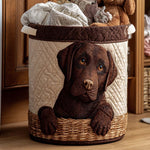 Labrador dagli occhi dolci – Cesto portabiancheria trapuntato Valentina Siena