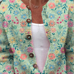 Cardigan con stampa floreale e bottoni — 2