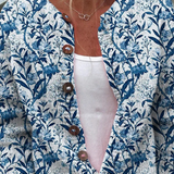 Cardigan con stampa floreale e bottoni — 2